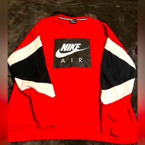 Vintage Nike Air Colorblock Red/white/black Crewneck Sweatshirt Jordan XL
